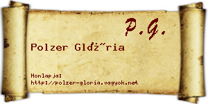 Polzer Glória névjegykártya